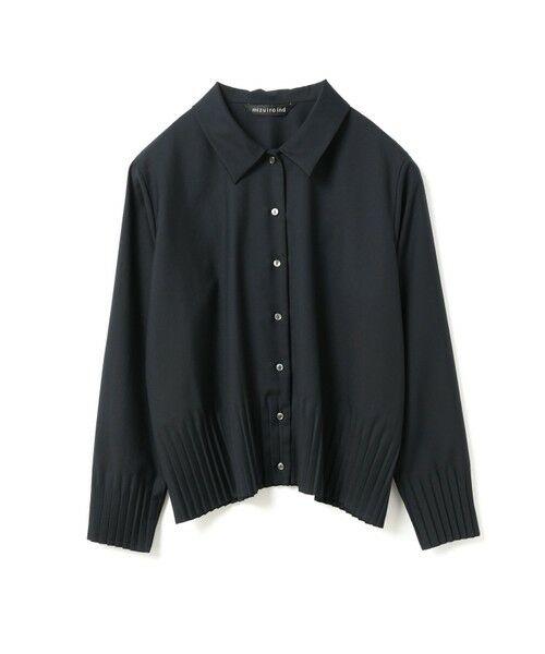 mizuiro ind/ミズイロインド mizuiro ind プリーツヘムシャツ ネイビー(color77) FREE mizuiro ind/ミズイロインド mizuiro ind プリーツヘムシャツ ネイビー(color77) FREE