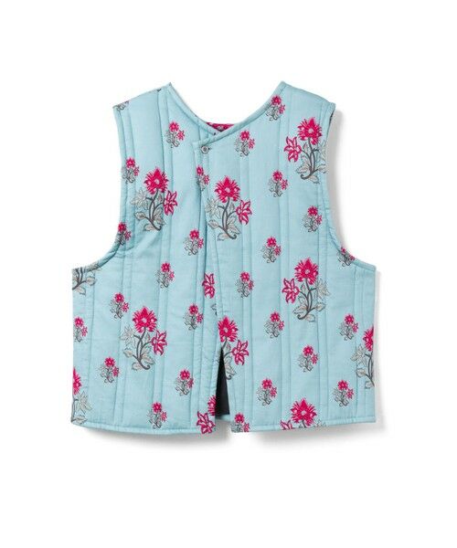 mizuiro ind / ミズイロインド ベスト | mizuiro ind 2WAYプリントキルティングベスト | 詳細12