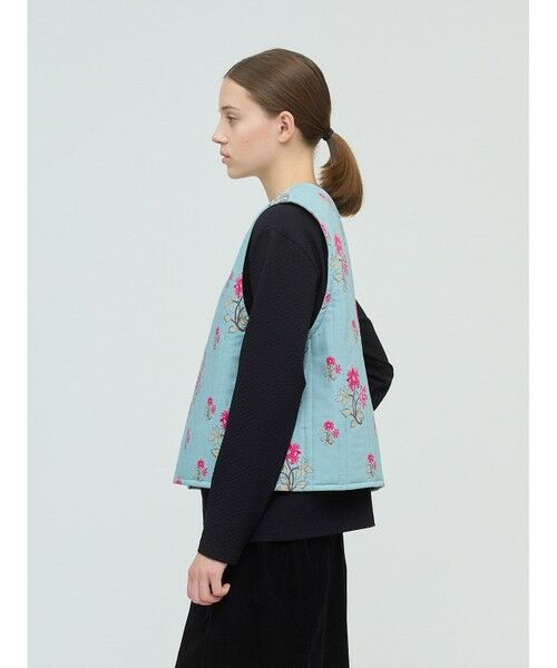 mizuiro ind / ミズイロインド ベスト | mizuiro ind 2WAYプリントキルティングベスト | 詳細4