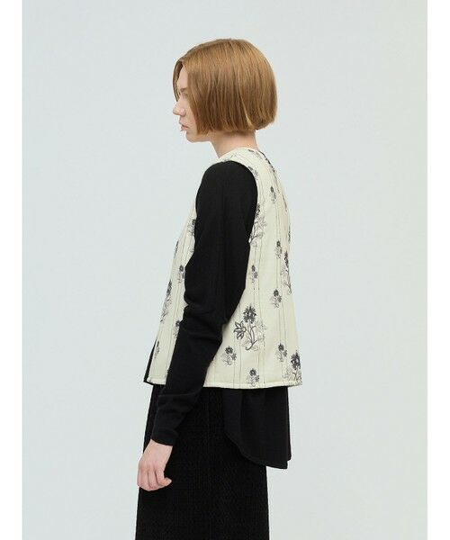 mizuiro ind / ミズイロインド ベスト | mizuiro ind 2WAYプリントキルティングベスト | 詳細17