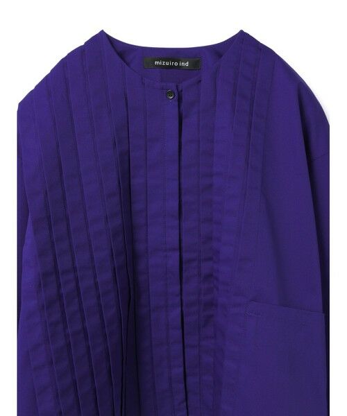mizuiro ind / ミズイロインド シャツ・ブラウス | mizuiro ind クルーネックピンタックシャツ | 詳細11