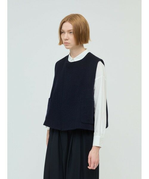 mizuiro ind / ミズイロインド ベスト | mizuiro ind ポケット付きクルーネックベスト | 詳細10