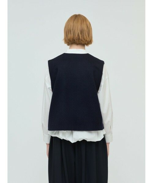 mizuiro ind / ミズイロインド ベスト | mizuiro ind ポケット付きクルーネックベスト | 詳細12