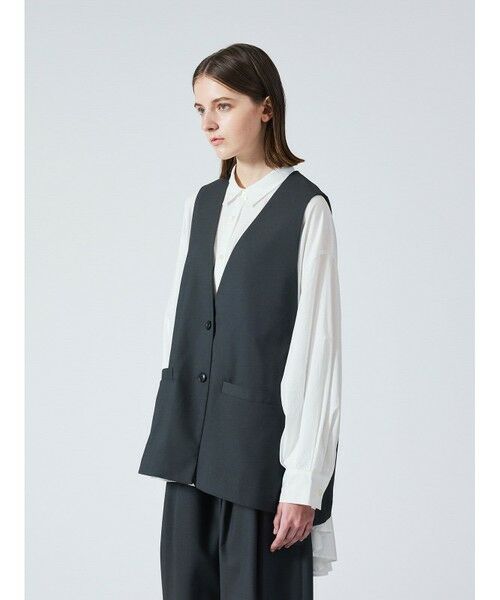 mizuiro ind / ミズイロインド ベスト | mizuiro ind ディープVネックワイドベスト | 詳細3