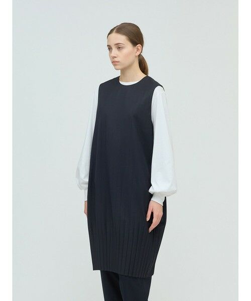 mizuiro ind / ミズイロインド ドレス | mizuiro ind プリーツヘムノースリーブワンピース | 詳細3
