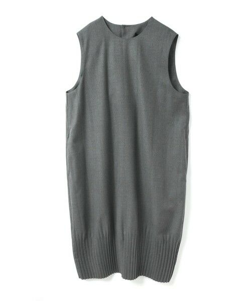 mizuiro ind/ミズイロインド mizuiro ind プリーツヘムノースリーブワンピース グレー(color91) FREE mizuiro ind/ミズイロインド mizuiro ind プリーツヘムノースリーブワンピース グレー(color91) FREE