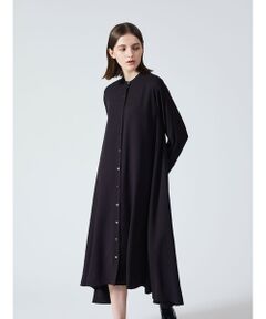 mizuiro ind / ミズイロインド ロング・マキシ丈ワンピース | mizuiro ind T/Rスタンドカラーフレアワンピース