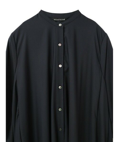 mizuiro ind / ミズイロインド ロング・マキシ丈ワンピース | mizuiro ind T/Rスタンドカラーフレアワンピース | 詳細2
