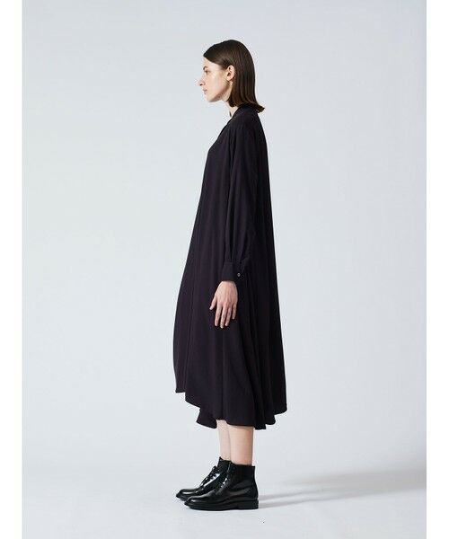 mizuiro ind / ミズイロインド ロング・マキシ丈ワンピース | mizuiro ind T/Rスタンドカラーフレアワンピース | 詳細15