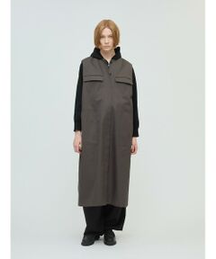 mizuiro ind / ミズイロインド ロング・マキシ丈ワンピース | mizuiro ind ポケット付きクルーネックロングジレ