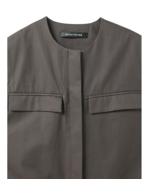mizuiro ind / ミズイロインド ロング・マキシ丈ワンピース | mizuiro ind ポケット付きクルーネックロングジレ | 詳細13