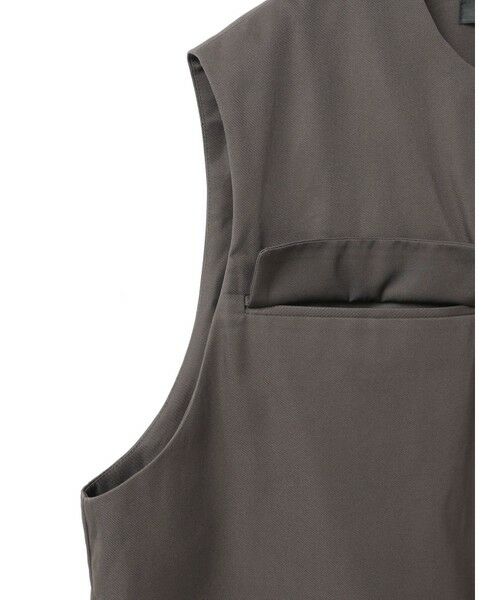 mizuiro ind / ミズイロインド ロング・マキシ丈ワンピース | mizuiro ind ポケット付きクルーネックロングジレ | 詳細14