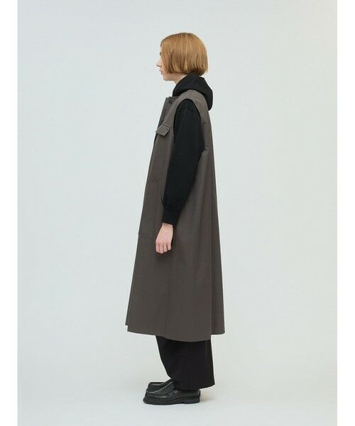 mizuiro ind / ミズイロインド ロング・マキシ丈ワンピース | mizuiro ind ポケット付きクルーネックロングジレ | 詳細5