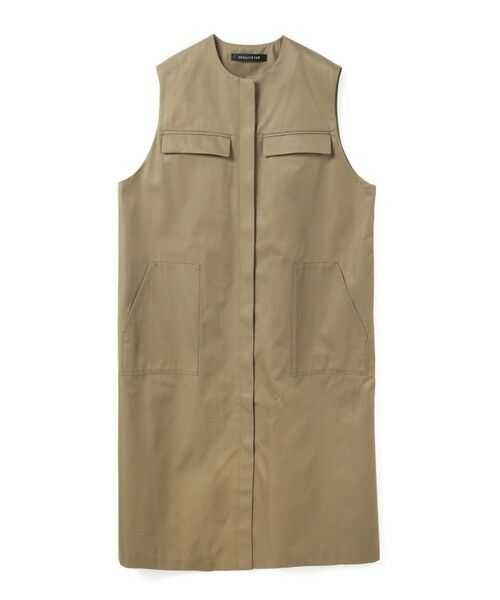 mizuiro ind/ミズイロインド mizuiro ind ポケット付きクルーネックロングジレ ベージュ(color20) FREE mizuiro ind/ミズイロインド mizuiro ind ポケット付きクルーネックロングジレ ベージュ(color20) FREE