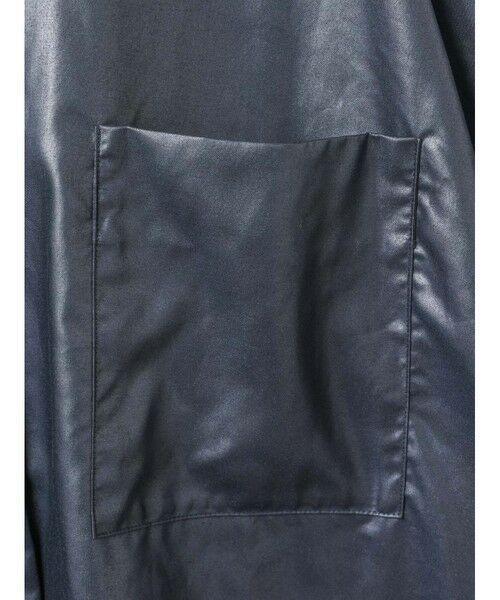 mizuiro ind / ミズイロインド ドレス | mizuiro ind グロッシーワイドハーフスリーブシャツワンピース | 詳細4