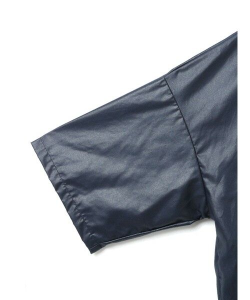 mizuiro ind / ミズイロインド ドレス | mizuiro ind グロッシーワイドハーフスリーブシャツワンピース | 詳細5