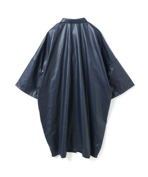 mizuiro ind / ミズイロインド ドレス | mizuiro ind グロッシーワイドハーフスリーブシャツワンピース | 詳細6