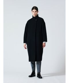 mizuiro ind / ミズイロインド その他アウター | mizuiro ind ウールブレンドスタンドカラーコート