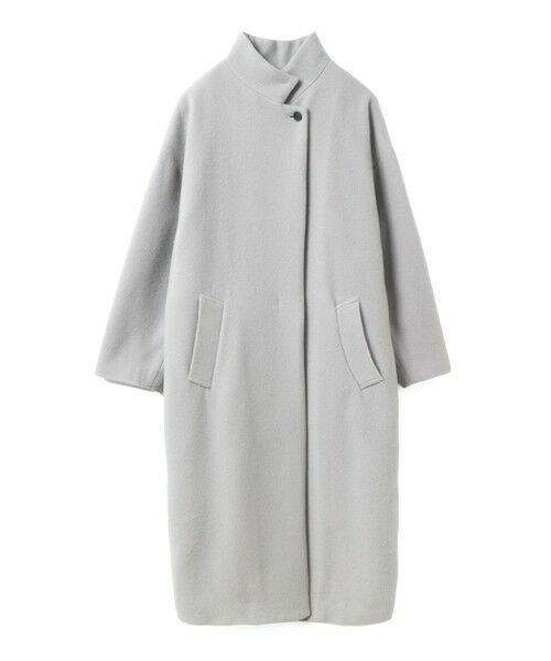 mizuiro ind/ミズイロインド mizuiro ind ウールブレンドスタンドカラーコート ライトグレー(color90) FREE mizuiro ind/ミズイロインド mizuiro ind ウールブレンドスタンドカラーコート ライトグレー(color90) FREE