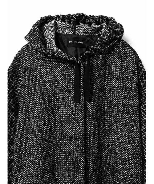 mizuiro ind / ミズイロインド ミリタリージャケット・コート | mizuiro ind ウールブレンドフードコート | 詳細10