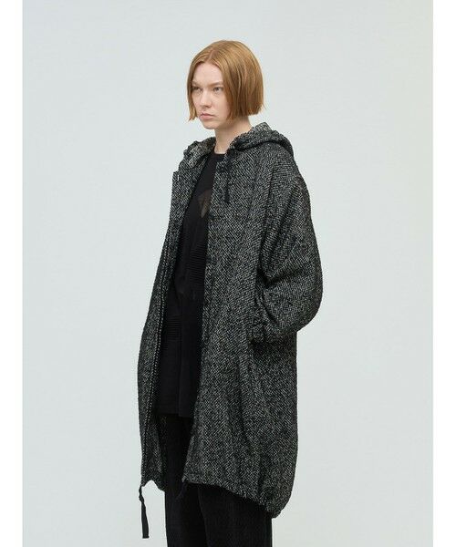 mizuiro ind / ミズイロインド ミリタリージャケット・コート | mizuiro ind ウールブレンドフードコート | 詳細8