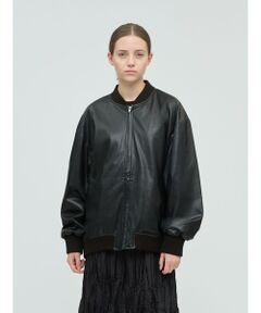 mizuiro ind / ミズイロインド レザーブルゾン・ジャケット | mizuiro ind シンセティックレザージップブルゾン