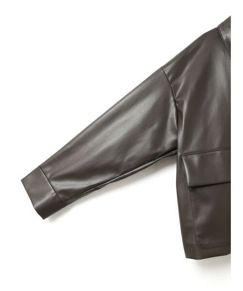 mizuiro ind / ミズイロインド レザーブルゾン・ジャケット | mizuiro ind シンセティックレザーシャツジャケット | 詳細4