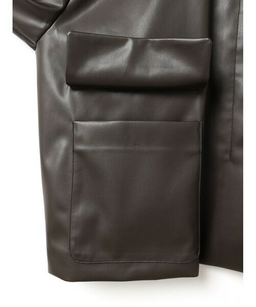 mizuiro ind / ミズイロインド レザーブルゾン・ジャケット | mizuiro ind シンセティックレザーシャツジャケット | 詳細5