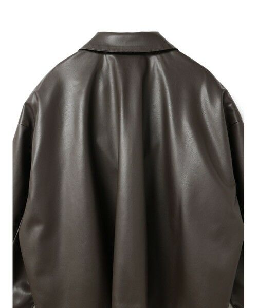 mizuiro ind / ミズイロインド レザーブルゾン・ジャケット | mizuiro ind シンセティックレザーシャツジャケット | 詳細7