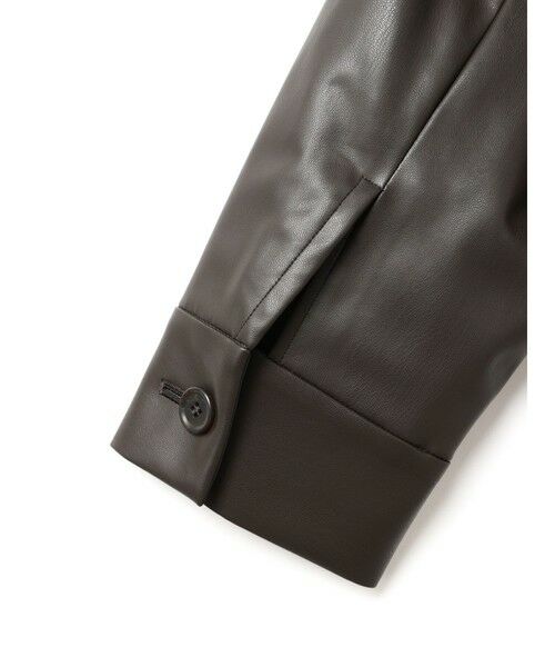 mizuiro ind / ミズイロインド レザーブルゾン・ジャケット | mizuiro ind シンセティックレザーシャツジャケット | 詳細8