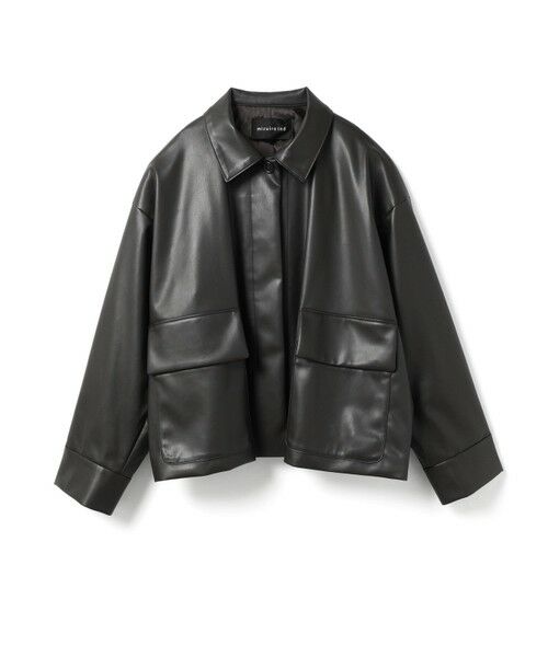 mizuiro ind / ミズイロインド レザーブルゾン・ジャケット | mizuiro ind シンセティックレザーシャツジャケット | 詳細9