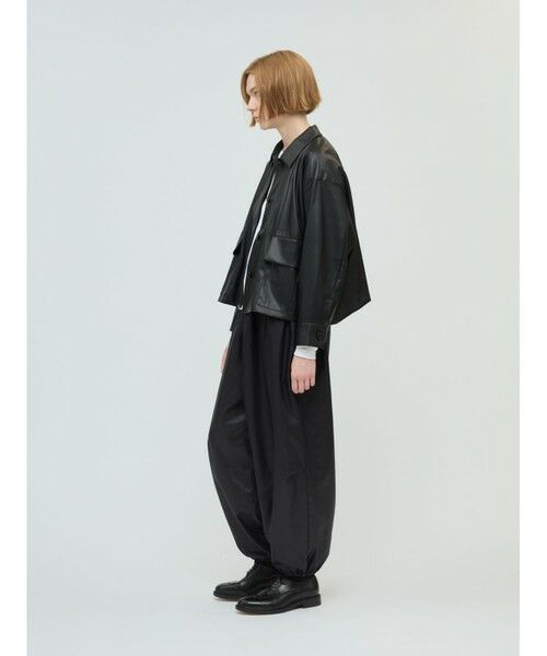 mizuiro ind / ミズイロインド レザーブルゾン・ジャケット | mizuiro ind シンセティックレザーシャツジャケット | 詳細17