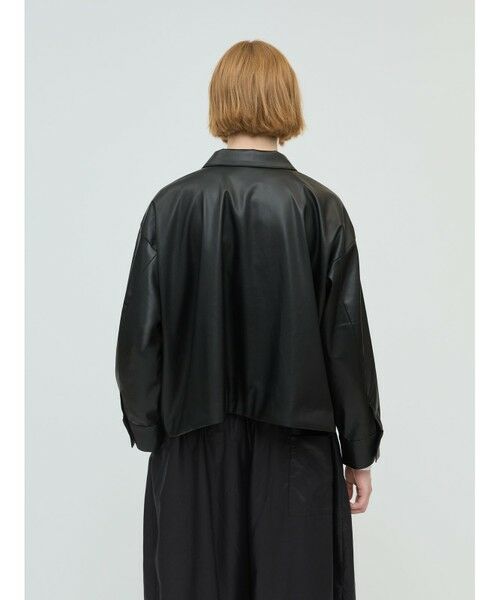 mizuiro ind / ミズイロインド レザーブルゾン・ジャケット | mizuiro ind シンセティックレザーシャツジャケット | 詳細14