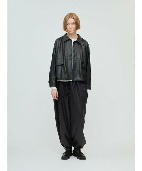mizuiro ind / ミズイロインド レザーブルゾン・ジャケット | mizuiro ind シンセティックレザーシャツジャケット | 詳細15