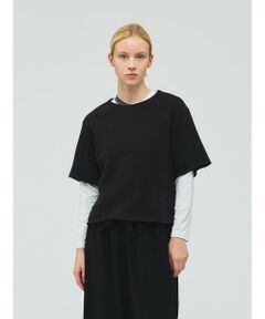 mizuiro ind / ミズイロインド カットソー | mizuiro ind パイルハーフスリーブワイドプルオーバー