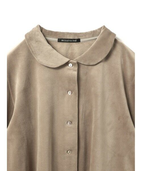 mizuiro ind / ミズイロインド シャツ・ブラウス | mizuiro ind ベロアラウンドカラーシャツ | 詳細12