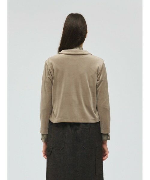 mizuiro ind / ミズイロインド シャツ・ブラウス | mizuiro ind ベロアラウンドカラーシャツ | 詳細7
