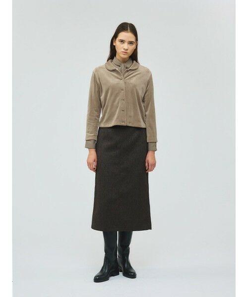 mizuiro ind / ミズイロインド シャツ・ブラウス | mizuiro ind ベロアラウンドカラーシャツ | 詳細8