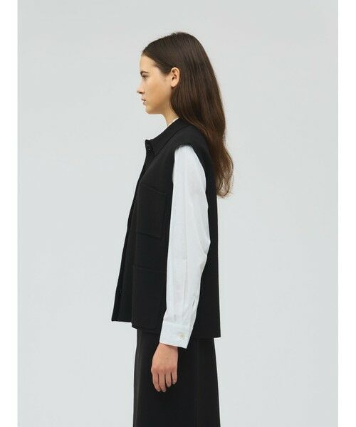 mizuiro ind / ミズイロインド ベスト | mizuiro ind 襟付きワイドベスト | 詳細5
