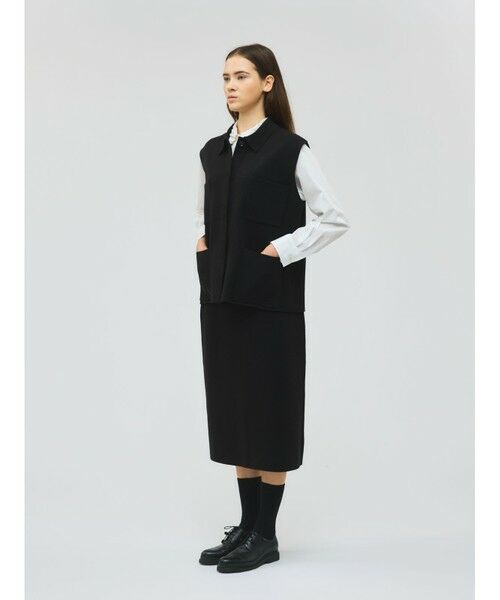 mizuiro ind / ミズイロインド ベスト | mizuiro ind 襟付きワイドベスト | 詳細8