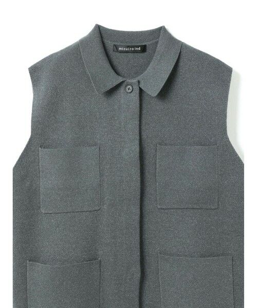mizuiro ind / ミズイロインド ベスト | mizuiro ind 襟付きワイドベスト | 詳細13