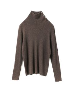 mizuiro ind / ミズイロインド ニット・セーター | mizuiro ind ボタン付きリブハイネックプルオーバー