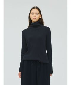 mizuiro ind / ミズイロインド ニット・セーター | mizuiro ind ボタン付きリブハイネックプルオーバー