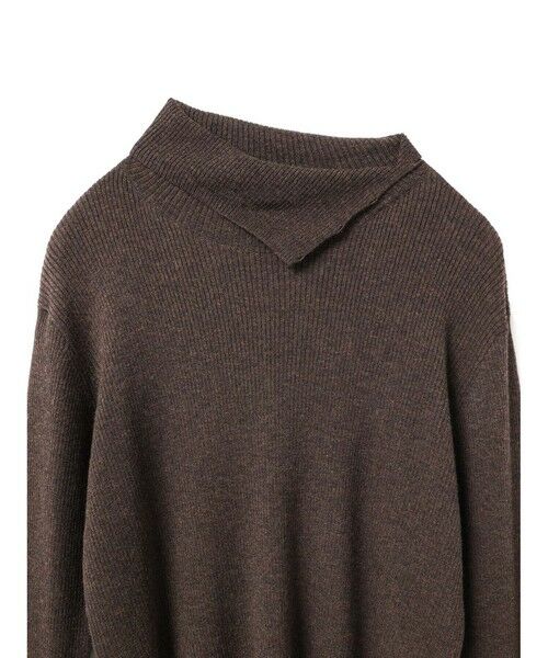 mizuiro ind / ミズイロインド ニット・セーター | mizuiro ind ボタン付きリブハイネックプルオーバー | 詳細3