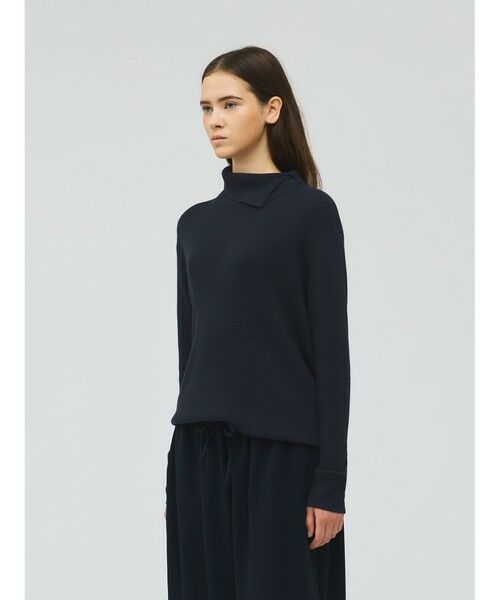 mizuiro ind / ミズイロインド ニット・セーター | mizuiro ind ボタン付きリブハイネックプルオーバー | 詳細17