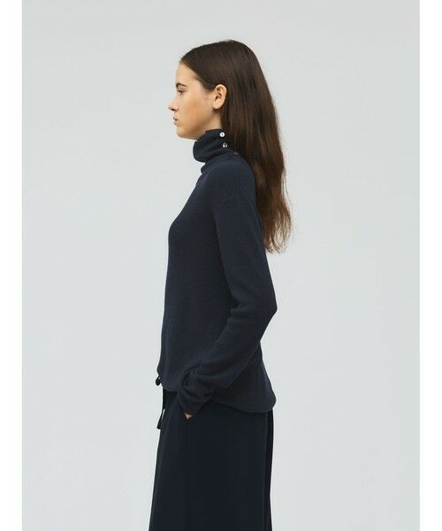mizuiro ind / ミズイロインド ニット・セーター | mizuiro ind ボタン付きリブハイネックプルオーバー | 詳細11