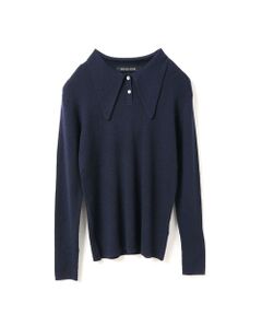 mizuiro ind / ミズイロインド ニット・セーター | mizuiro ind ロングカラーニットポロ
