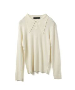 mizuiro ind / ミズイロインド ニット・セーター | mizuiro ind ロングカラーニットポロ