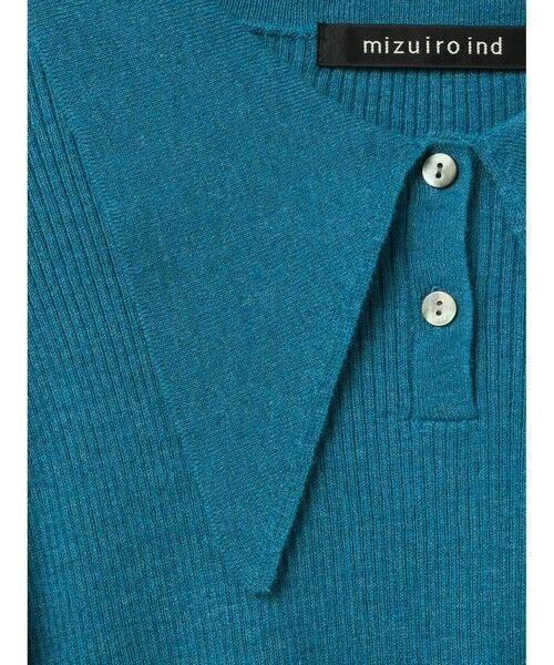 mizuiro ind / ミズイロインド ニット・セーター | mizuiro ind ロングカラーニットポロ | 詳細1