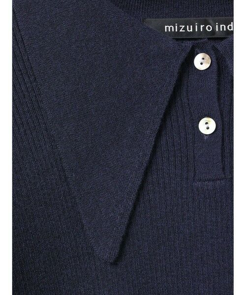 mizuiro ind / ミズイロインド ニット・セーター | mizuiro ind ロングカラーニットポロ | 詳細2
